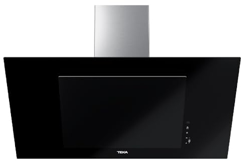 TEKA Campana Extractora Decorativa Vertical 90 cm, A+++, Función FreshAir, Extracción Perimetral, Motor EcoPower, 3 Velocidades + Intensiva, Mandos Touch Control, Compatible con recirculación