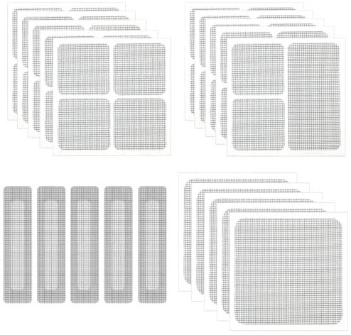 EIYVPRA Nastro Ripara Zanzariere 80 Pcs, Ripara Zanzariera in Fibra di Vetro, Nastro Adesivo Ripara Zanzariere, Kit Riparazione Zanzariere, Ripara Rapidamente Strappi per Finestre e Porte