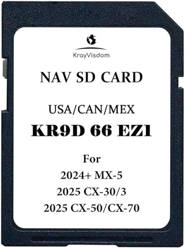 Neueste Navigations-SD-Karte, KR9D66EZ1, GPS-Karte, SD-Karte, kompatibel mit 3/CX-30/CX-50/CX-70 (2025), MX-5 (ab 2024), aktualisierte GPS USA/CAN/MEX Karten