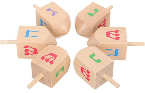 ibasenice 6stücke Holzkreisel Cartoon Kreiselspielzeug Für Junge Mädchen Kinderspielzeug Holz Gyro Spielzeug Tragbar Kleinkindspielzeug Holzkreiselspielzeug
