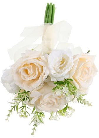 Gatuida Künstlicher Rosenstrauß Im Waldstil Blumenstrauß Für Hochzeit Fotoshootings Braut Und Brautjungfer Dekoration Mit Künstlichen Blumen Accessoire Für Besondere Anlässe