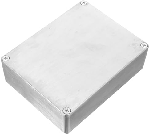 Mikinona Silbernes Gitarrenpedalgehäuse mit Stabilem Klang aus Aluminium Gitarreneffektkoffer und Stilvollem Design für Live Auftritte und Zuhause
