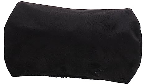 NUOBESTY Funda para Decoración Interior y Cómoda Negro, Reutilizable de Almohada Cilíndrica en Poliéster y Soporte Cervical para Reposacabezas de Coche en Asiento de Automóvil