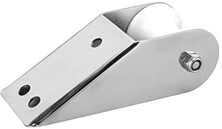 WAHEWUD Marin bogdavier i 165 mm rostfritt stål, ankarrulle med hård gummihållare för båt och yacht, robust hjulfäste, silver