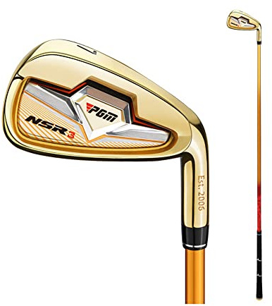 Mazze da golf per mancini/destrorsi NSR3#7 ferri da stiro per pratica professionale, in carbonio/acciaio inossidabile, ferro da golf (oro, destro, carbonio S)