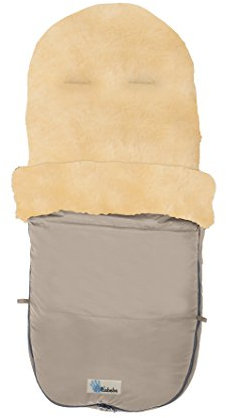 Altabebe (MT2280LP-61) Lammfell-Fußsack, passend für Bugaboo Joolz Kinderwagen, Winterfußsack Wind- & wasserabweisend, Warmer Fußsack, Oberteil abnehmbar, echtes Lammfell. Farbe: Beige