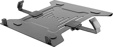 ICY BOX Laptophalterung oder Tablethalterung, Zubehör für VESA 75x75 & 100x100 Befestigung, Breite verstellbar, Fixierung, Stahl, IB-MSA101-LH