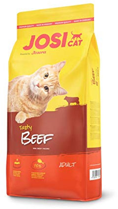 JosiCat Tasty Beef (1 x 10 kg) | Adult | Premium Trockenfutter für Katzen | mit herzhaftem Rind - sehr gut verträgliche Rezeptur | Powered by JOSERA | Katzenfutter | Alleinfuttermittel | 1er Pack