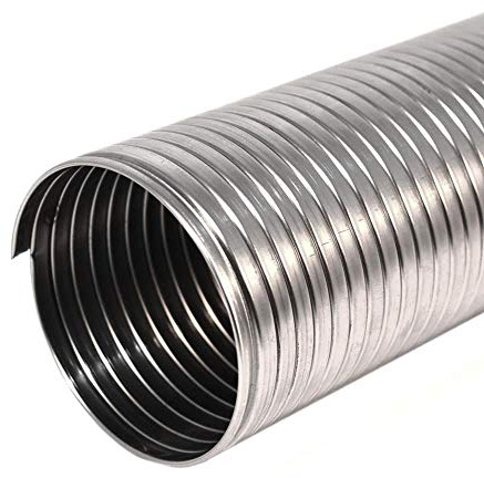 Tubo flexible corrugado de acero inoxidable para chimenea (DN 200 mm L 1 m)
