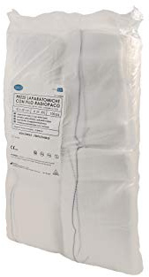 DEALFA 100 PCS Compresses de Gaze Laparotomie Non Stériles – 40x40 cm – 4 Couches avec Fil Radiopaque RX – Couleur Blanche – Usage Unique – Lot de 100 Pièces