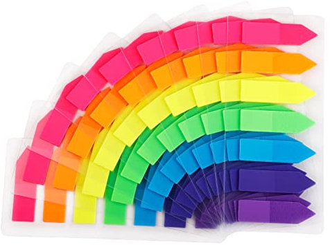 1260 Stücke Haftnotizen Tabs Klebezettel Klebemarkierungen Fahnen Haftstreifen Haftmarker Beschreibbare Etiketten Für Seitenmarkierung (C-1260 Stücke - Pfeile)