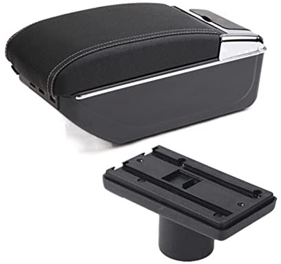para Seat para Ibiza para Ibiza 6j 6L Caja De Reposabrazos Coche Caja De Contenido De Almacenamiento Central con Portavasos Cenicero con Interfaz USB (Color : C3 7USB)