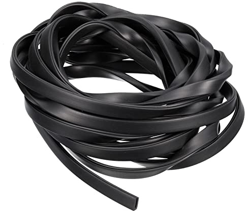 sourcing map U Kanal Randstreifen 14.8ft Länge Gummi Schutz Dichtung Streifen Kante Beschützer Flach Passt für 0.5-1mm Kante (5/32 B x 5/16 H) Schwarz