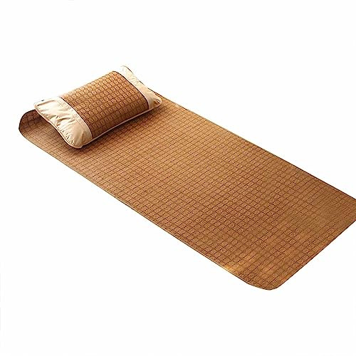 Matelas D'été, 90 * 195 cm Natte Lit, Nattes de Couchage D'été Pliable en Rotin Tapis de Sol Matelas pour Couchage, Tapis de Matelas de Couchage Rafraîchissant pour L'extérieur, Respirant pour Maison