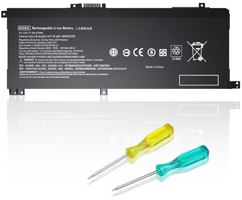 BND SA04XL L43267-005 Laptop Akku Ersatz für HP Envy 15-DR0000 X360 15-DR0010TX Serie Notebook SA04055XL L43248-421 L43248-541 L43248-AC1 L43248-AC1 L43248-AC1 2 15. 12 V, 55,67 Wh, 3470 mAh…