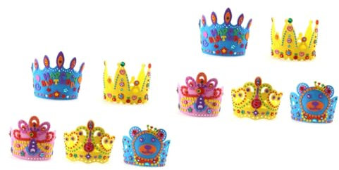 ibasenice 2 Sets Mini-kronen Kuchendekorationen Kindergeburtstagskronen Spielzeug Für Jungen Und Mädchen Partyhüte Aus Papier Aus Eva Festliche Dekorationen 5 Stück X 2