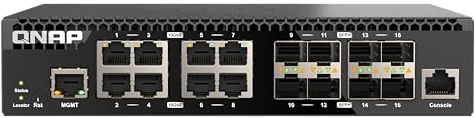QNAP Switch QSW-M3216R-8S8T | 10 Gigabit, Managed