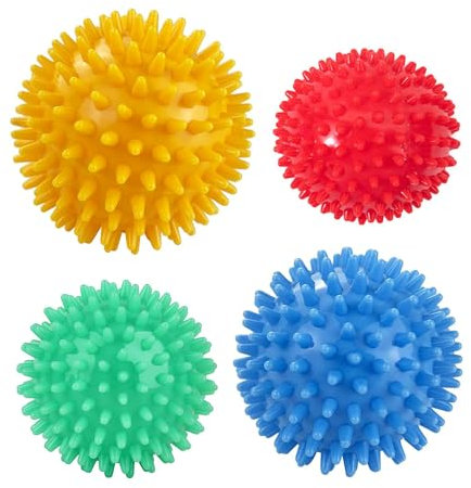 Youery Lot 4 balles de massage, Boule Myofasicale, pour Réflexologie, Relâchement Myofascia, pour la Relaxation et soulager les douleurs musculaires, relâchement myofasique