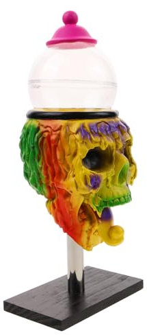 TOPBATHY Skull Bubble Gum Machine Resin Candy Catcher Gumballs Machine Toys Skull Statue for Halloween