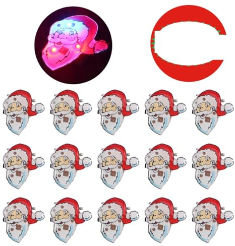 VALICLUD 25 Stück Weihnachtsbroschen Leuchtende Weihnachtsbroschen Blinkende Weihnachts-Emaille-Anstecknadeln Abzeichen