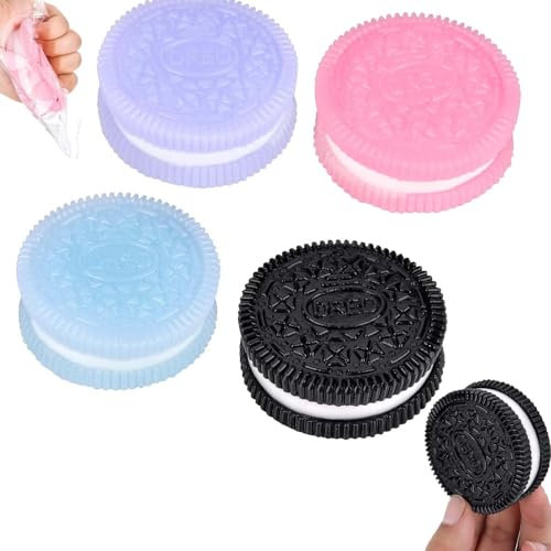 4 Stück Keks-Anti Stress Spielzeug, Druckfestes Spielzeug Set, Quetschendes Spielzeug, Keks, Dekompressionsspielzeug Ultra-Soft Dekompression Spielzeug Spielzeuge