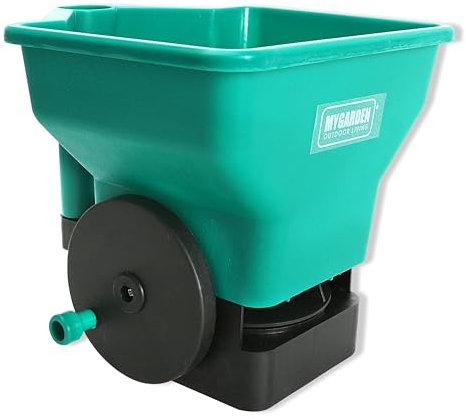 My Garden Grass Seed Spreader - 3L Manual Lawn Seed Spreader with Adjustable Flow Control, Lightweight, Water Resistant Body Secure Design – Perfect for Garden & Lawn Use