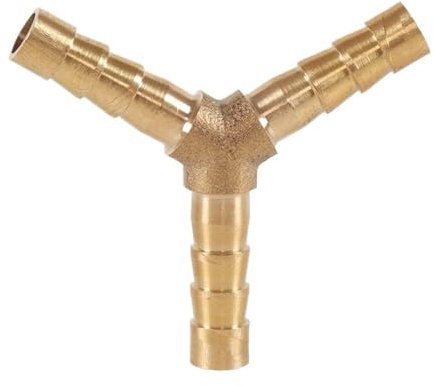 YJQHODY 1 Stück Y 3-Wege-Kupferschlauchverbinder, Dreiwege-Pagoden-Kupferrohrverschraubung, 4 5 6 8 14 16 19 mm Y-Typ-Schlauchkupplung(4mm)