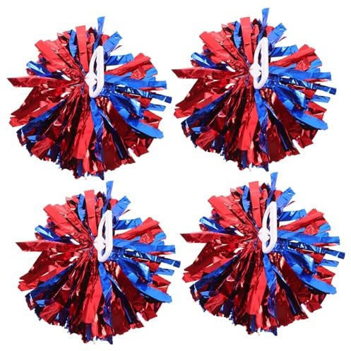 DECHOUS 4stücke Cheerleading Pompons Mit Griff Für Sportevents Und Tanzaufführungen Wiederverwendbar Und Robust in Leuchtenden Farben Für Teams