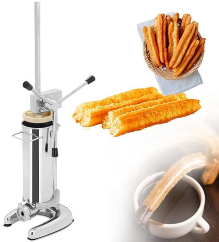 machine churros 2l 3l machine a donuts verticale en acier inoxydable avec 5 buses avec formes distinctes, churrera professionnelle pour churros et matraques,2L