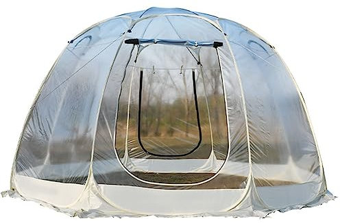 Pop Up Bubble Pavillon für 3-6 Personen, Transparent Outdoor Iglu Kuppelüberdachung, Winter Solarium für Camping & Gartenpartys, Warmer Terrassenunterstand, Einzigartiges Bubble House