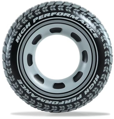 Pool Inflatables Swimming Ring for Kids Adults Rubber Rings,91/114cm Black Giant Car Tyre Inflatable Swim Rings Pool Floats Tube,Inflatable Pool Ring Toy Floaties for Beach Summer Party Water Sport