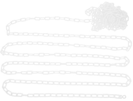 VILLFUL 10m Plastic Chain Links Safety Barrier Crowd Control for Parking Site Construction Events Plastic Chain