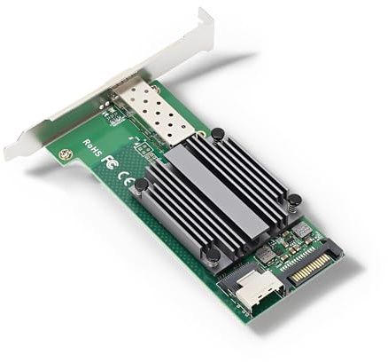 LICAEVEY Tarjeta Nic Ethernet 10gbe M.2 con Puerto SFP+, Controlador 82599en, Tarjeta de Red de Servidor Industrial para Wins/Linux/VMware/Freebsd