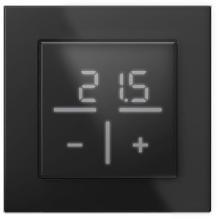 Homematic IP Glas-Wandthermostat mit 1-Fach Glasrahmen und CO2-Sensor, schwarz, Smart Home, misst Temperatur, Luftfeuchte, CO2, für Heizkörper/Fußbodenheizung mit App, Alexa, Google Assistant