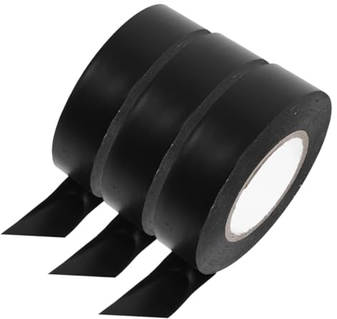 DIKACA 3 rollos Cinta Aislante Eléctrica de PVC Cinta Adhesiva para Cableado y Protección Térmica para Electricistas y Automoción