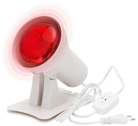 Umllpet Lampe de Soin Infrarouge 110W, Lampe Lumière Rouge Relaxation Musculaire Après Sport Travail, Réglage Inclinaison Tête, Socle Stable Anti Renversement, Utilisable Maison Bureau Voyage