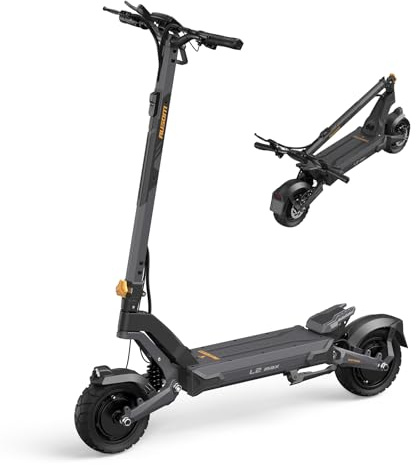 Monopattino Elettrico Ausom L2 Max, Batteria 48V 20.8Ah, 90 km, Pneumatici Da 10x3.0 Pollici, Monopattino Elettrico Adulto Pieghevole (Doppio motore)