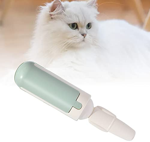 Yctze Rouleau Double Face pour Poils d'animaux avec Brosse en Nylon – Dissolvant de Peluches Réutilisable pour Meubles, Tapis et Voyages, Poignée Ergonomique, Rouge (White)