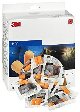 3M 1100 SNR 37db 1100 Series Foam Rolldown Earplugs (200 Pairs)