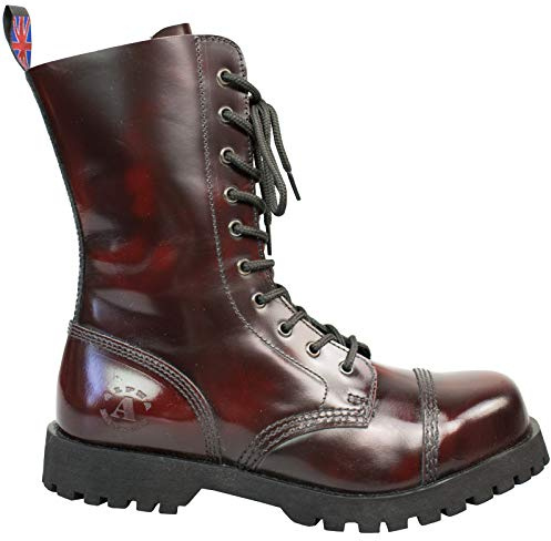 Alpha Rangers 10-loch Boot, Ranger Festival Army Gothic, Leder Springerstiefel,
