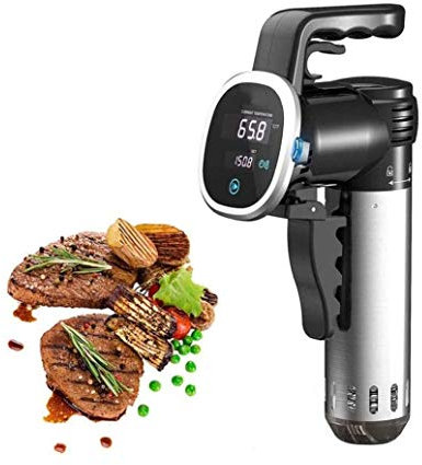SMSOM Concernage thermique de cuiseur sous vide avec une température précise et une commande de minuterie, une machine en acier inoxydable 850W, un écran numérique à LED, une cuisinière précise imperm