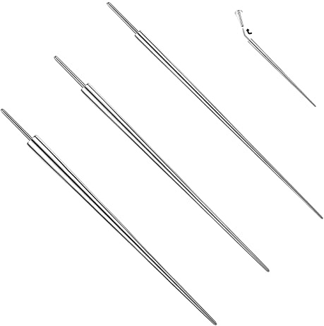 BodyAce G23 Titan Gewindefreier Piercing Taper Insertion Pin, 1.0/1.2/1.6mm Lippen Ear Stretching Kit, Ohrringe Nasen Body Piercing Assistant Tool Navel/Nipple/Eyebrow [14G,16G,18G(1.6mm,1.2mm,1.0mm)]