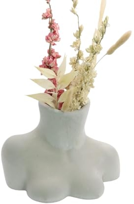 Body Vase Blumen Körper Vase in grau Gedankenwunder Manufaktur