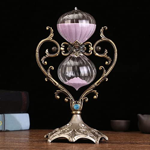 Sablier, sablier de 30 minutes, sablier en métal, verre décoratif, pour décoration de maison vintage, décoration de bureau, cuisine, cadeaux de mariage