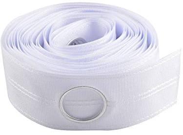 INCREWAY Nastro per tende, 10 m, per tende perforate, decorazione fai da te, colore: bianco