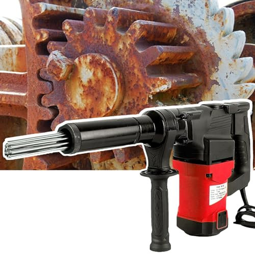 Needle Type Rust Remover Cleaning Machine,Deburring Tool Electric Needle Scaler for Removal of Rust,Weld Slag Paint Steel Pipe,Screw,Nut,Boat,Deck,220V
