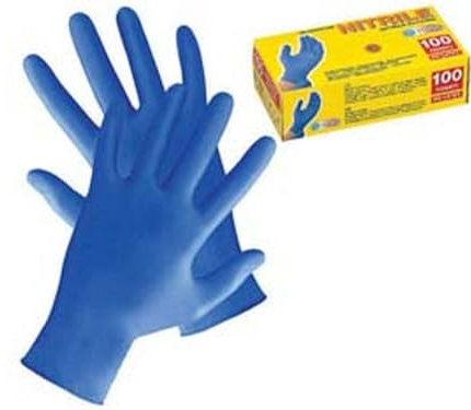 2SCATOLE GUANTI IN NITRILE SENZA POLVERE AZZURRI - tg.S in conf. da pz.100 (PG506.19)