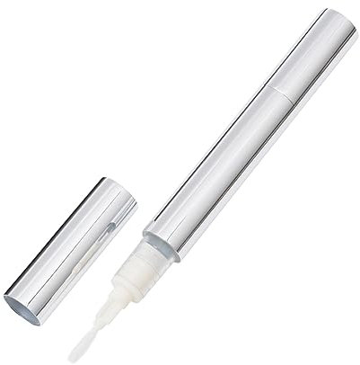 MAGICLULU 5stücke Leere Nagellackstifte Mit Pinselspitze Aus Aluminium Für Kosmetik Für Lipgloss Nagelpflegeöl Ätherische Öle Tragbar Und Auslaufsicher Silber