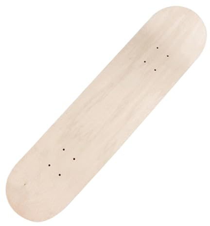 Perfeclan Blanko-Skateboard-Deck für Kinder, DIY-Skateboard, Kreativitätsentwicklung, unbemalt, leeres Longboard-Deck, Holzdeck für Kinder und Kinder