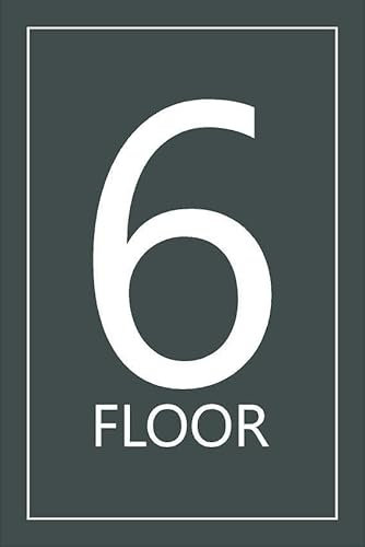 6th floor, grey informational sign - Self adhesive sticker (200mm x 150mm)